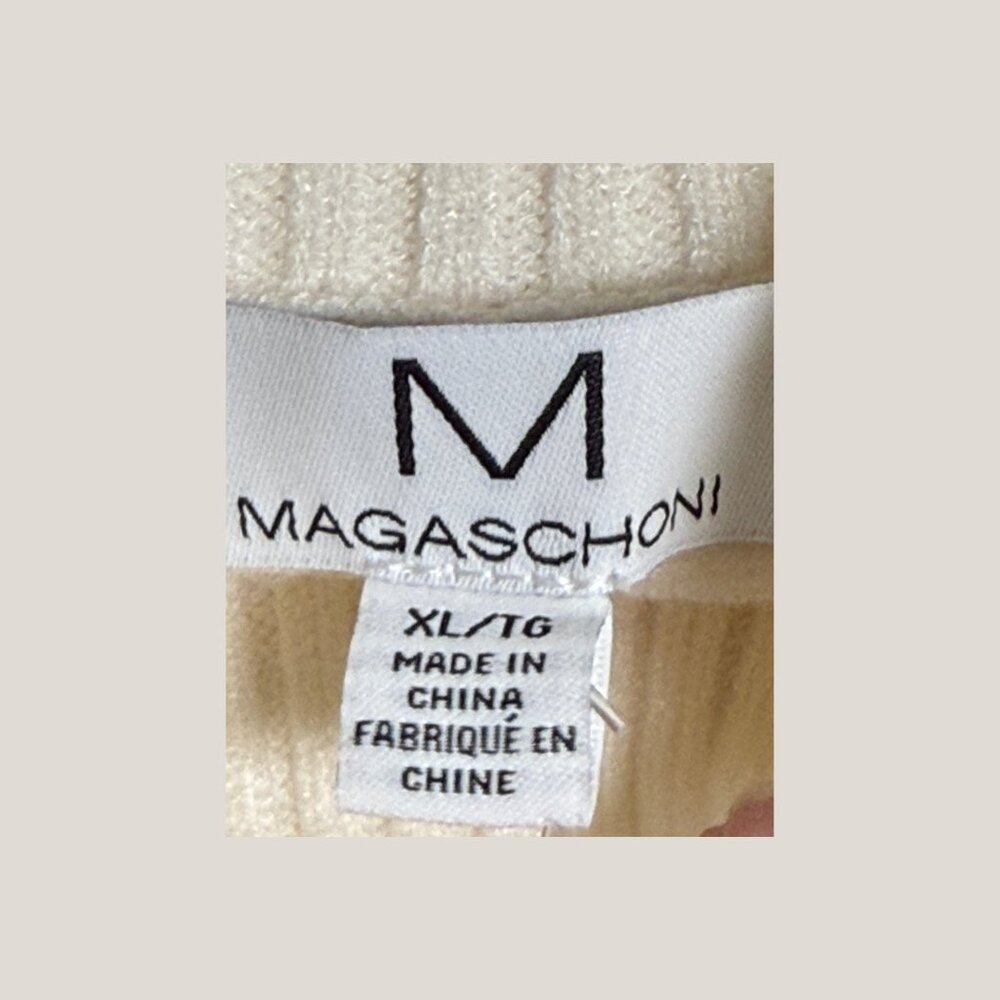 Women's Magashoni Cream Sweater, XL - Picture 6 of 8